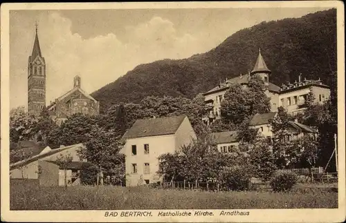 Ak Bad Bertrich an der Mosel Eifel, Katholische Kirche, Arndthaus