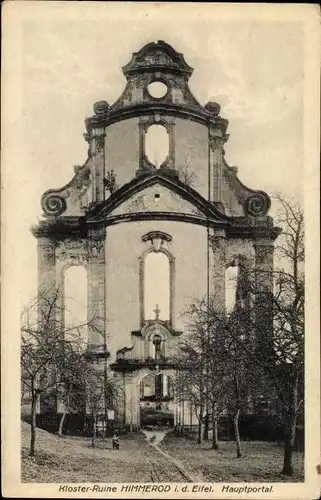 Ak Himmerod Großlittgen in der Eifel, Kloster Ruine, Hauptportal