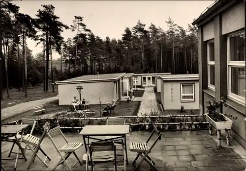 Ak Schmannewitz Dahlen in Sachsen, FDGB Erholungsheim Käthe Kollwitz Hütte, Terrasse