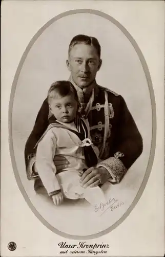Ak Kronprinz Wilhelm von Preußen mit Sohn