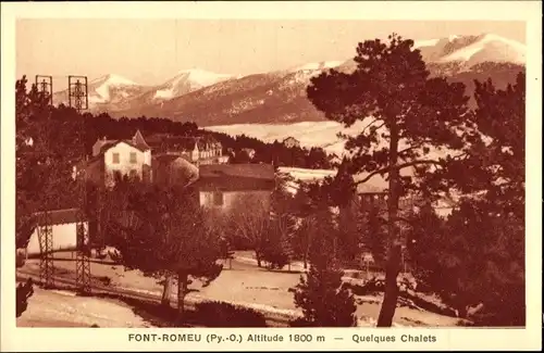 Ak Font Romeu Pyrénées Orientales, Quelques Chalets