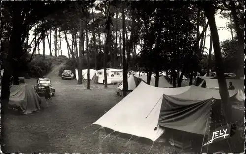 Ak Longeville sur Mer Vendée, Camping en Foret