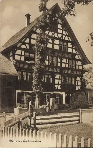 Ak Herisau Kanton Appenzell Außerrhoden, Fachwerkbau