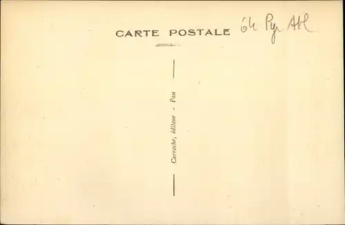 Ak Arnéguy Pyrénées Atlantiques, La Frontiere Franco-Espagnole