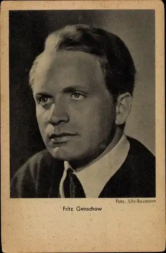 Ak Schauspieler Fritz Genschow, Portrait