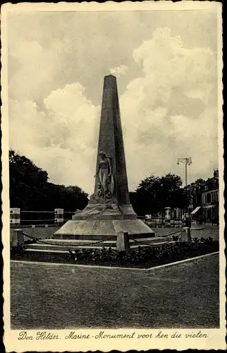 Ak Den Helder Nordholland, Marine Monument voor hen die vielen