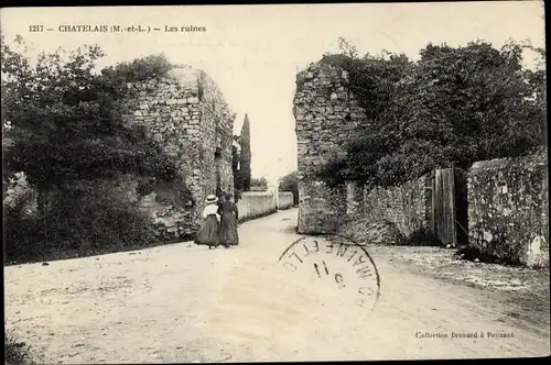 Ak Chatelais Maine et Loire, Les ruines