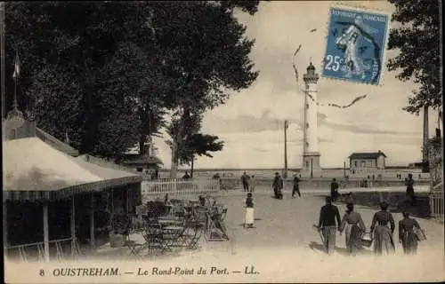 Ak Ouistreham Calvados, Le Rond Point du Port