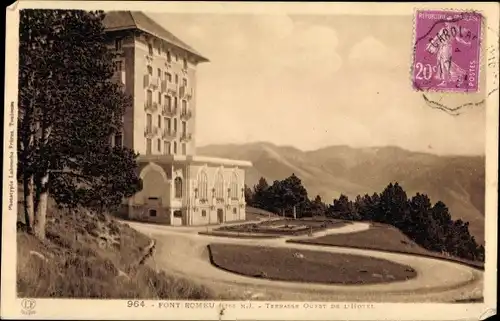 Ak Font Romeu Odeillo Via Pyrénées Orientales, Terrasse Ouest de l'Hotel