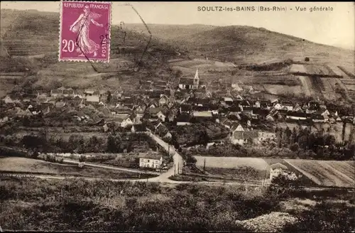 Ak Soultz les Bains Sulzbad Elsass Bas Rhin, Vue generale