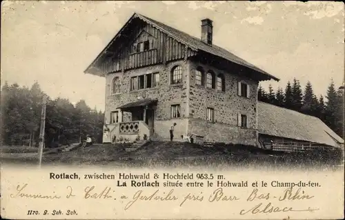 Ak Le Hohwald Elsass Bas Rhin, Rotlach, zwischen Hohwald und Hochfeld