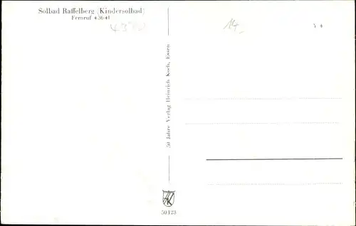 Ak Speldorf Mülheim a. d. Ruhr, Solbad Raffelberg, Kurhaus