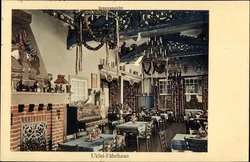 Ak Sielbeck Eutin, Uklei Fährhaus, Speisesaal