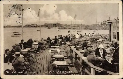 Ak Øresund Dänemark, Restaurant Helgoland, Terrasse