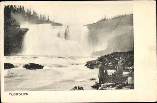 Ak Åreälven Schweden, Tannforsen Waterfall, Wasserfall