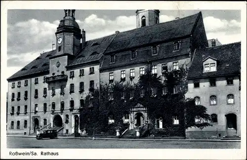Ak Roßwein in Sachsen, Rathaus