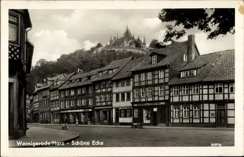 Ak Wernigerode am Harz, Schöne Ecke, Fachwerk