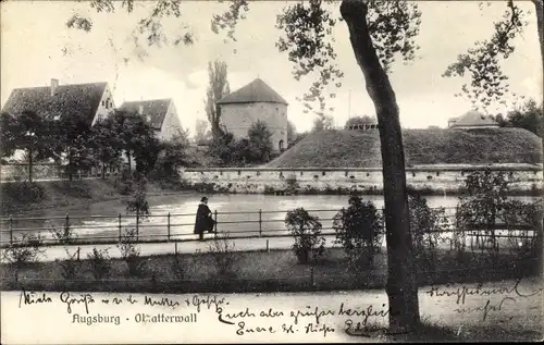 Ak Augsburg in Schwaben, Partie Oblaterwall