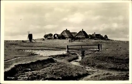 Ak Hallig Hooge in Nordfriesland, Mitteltritt