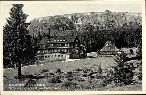 Ak Karpacz Krummhübel Riesengebirge Schlesien, Schlingelbaude, Schronisko na Starej Polanie