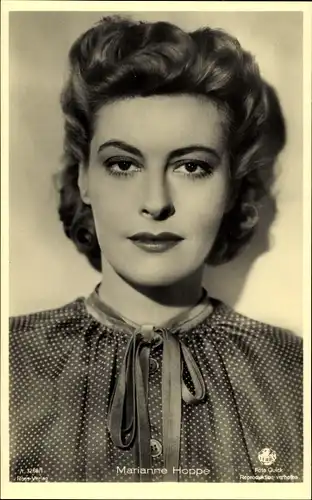 Ak Schauspielerin Marianna Hoppe, Portrait