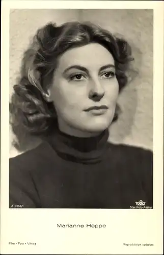 Ak Schauspielerin Marianne Hoppe, Portrait