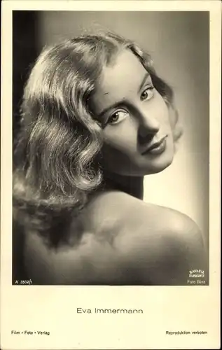 Ak Schauspielerin Eva Immermann, Portrait