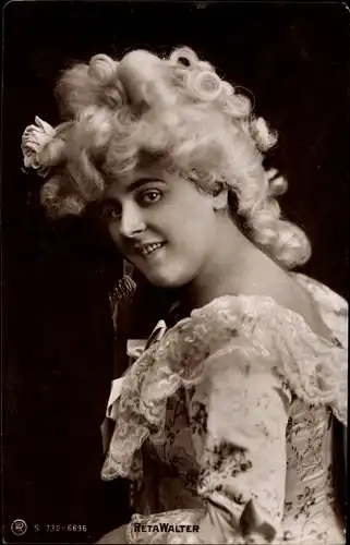 Ak Schauspielerin Reta Walter, Portrait, RPH 730 6696