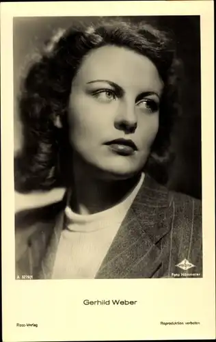 Ak Schauspielerin Gerhild Weber, Portrait, Ross Verlag A 3279 1