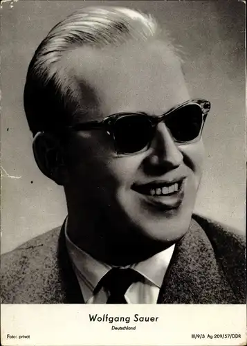 Ak Sänger Wolfgang Sauer, Sonnenbrille