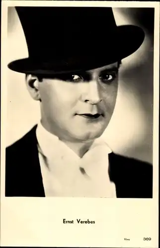 Ak Schauspieler Ernst Verebes, Portrait, Zylinder