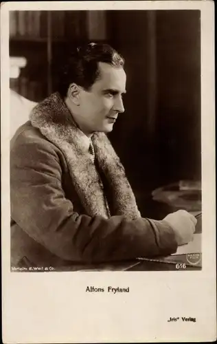 Ak Schauspieler Alfons Fryland, Profilansicht