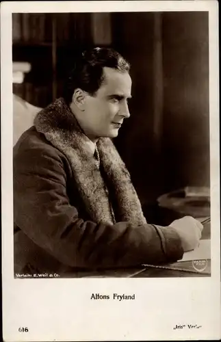Ak Schauspieler Alfons Fryland, Profilansicht