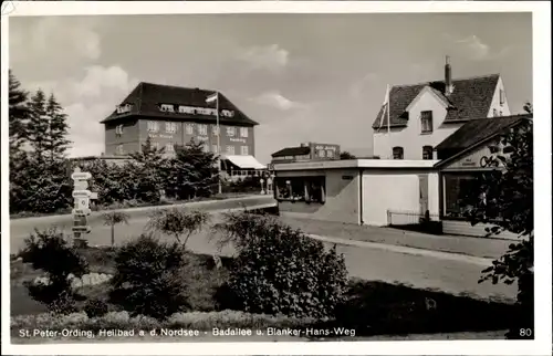 Ak Nordseebad Sankt Peter Ording, Badallee, Blanker Hans Weg