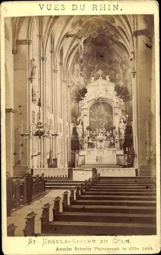 Foto Köln am Rhein, 1880, St. Ursulakirche, Altar