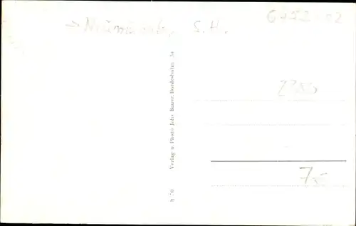 Ak Einfeld Neumünster, Seepartie, Schule, Kirche, Dorfstraße