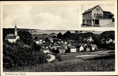 Ak Diethardt im Taunus, Gasthaus, Blick auf den Ort