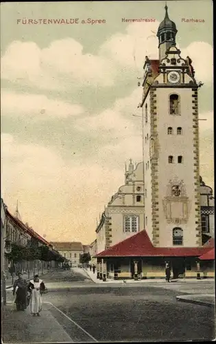 Ak Fürstenwalde an der Spree, Herrenstraße, Rathaus