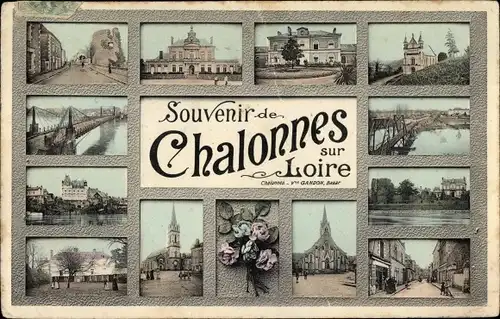 Ak Chalonnes sur Loire Maine et Loire, Ortsansichten, Souvenir, Rosen