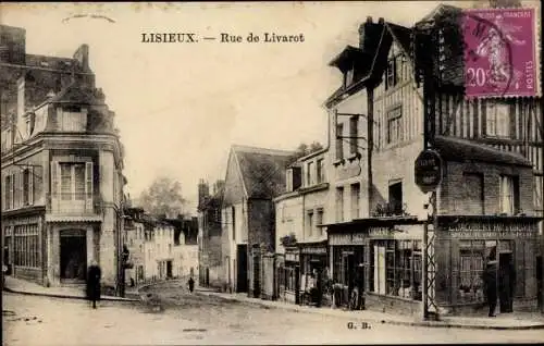 Ak Lisieux Calvados, Rue de Livarot