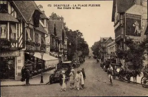 Ak Deauville La Plage Fleurie Calvados, Rue Desire le Hoc