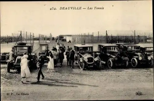 Ak Deauville Calvados, Les Tennis