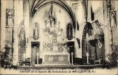 Ak Mauléon Pyrénées Atlantiques, Interieur de la Chapelle des Dominicaines