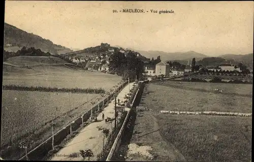 Ak Mauléon Pyrénées Atlantiques, Vue generale