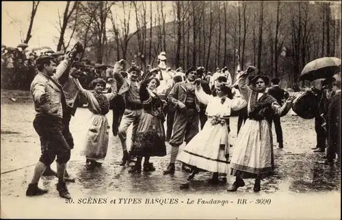 Ak Pyrénées Atlantiques, Scenes et Types Basques, Le Fandango