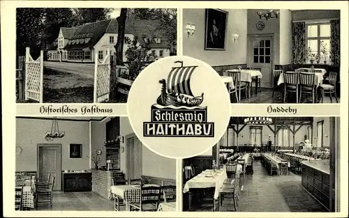 Ak Haddeby Haithabu Busdorf, historisches Gasthaus, Inh. Ode M. Tams