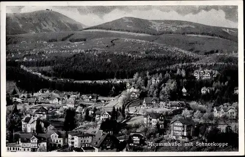 Ak Karpacz Krummhübel Riesengebirge Schlesien, Panorama, Schneekoppe