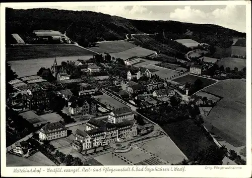 Ak Bad Oeynhausen Nordrhein Westfalen, Wittekindshof, Westf. ev. Heil und Pflegeanstalt, Luftfoto