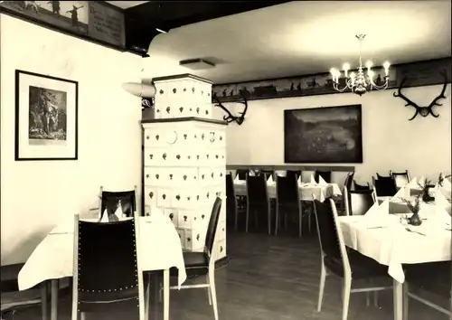 Ak Moritzburg in Sachsen, HOG Waldschänke, Innenansicht vom Churfürstenzimmer