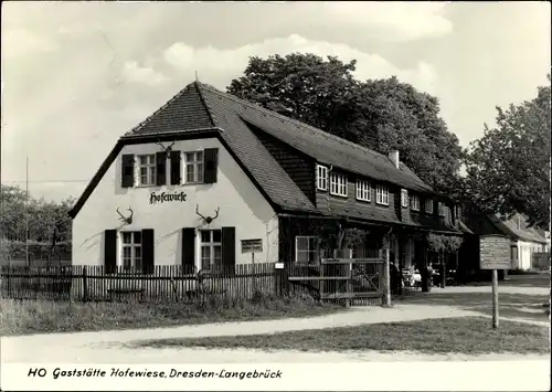 Ak Dresden Langebrück, Gaststätte Hofewiese